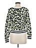 GB 100% Cotton Animal Print Green Pullover Sweater Size M - photo 2