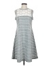 Doe & Rae Stripes Gray Casual Dress Size S - photo 1