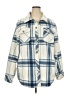 Thread & Supply 100% Polyester Plaid Ivory Jacket Size 2X - photo 1