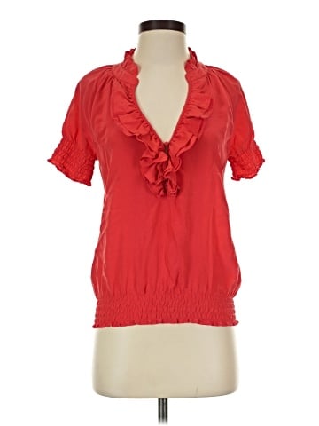 Joie Short Sleeve Silk Top (view 1)