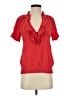 Joie 100% Silk Red Short Sleeve Silk Top Size XS - photo 1