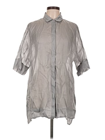 Lafayette 148 New York 3/4 Sleeve Button-Down Shirt (view 1)