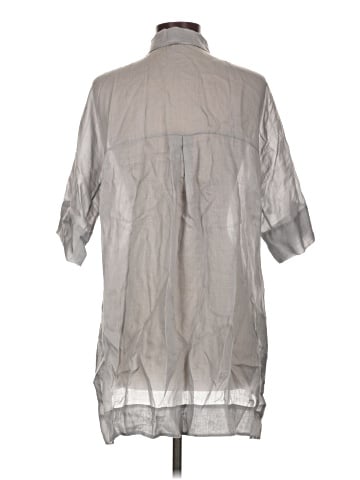 Lafayette 148 New York 3/4 Sleeve Button-Down Shirt (view 2)