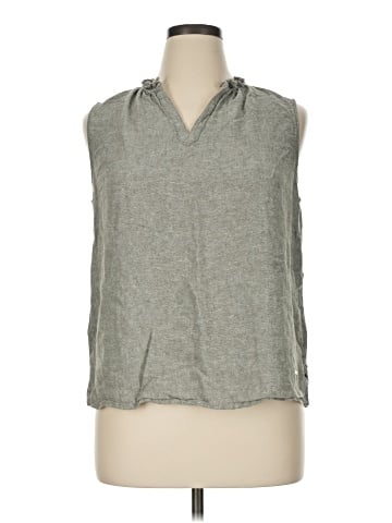 Anne Klein Sleeveless Button-Down Shirt (view 1)