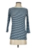 Three Dots Blue 3/4 Sleeve T-Shirt Size XS - photo 1