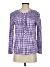 J.Crew Checkered-gingham Purple Long Sleeve Blouse Size S - photo 1
