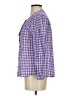 J.Crew Checkered-gingham Purple Long Sleeve Blouse Size S - photo 5