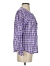 J.Crew Checkered-gingham Purple Long Sleeve Blouse Size S - photo 4