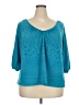 Caslon Teal 3/4 Sleeve Top Size 2X - photo 1