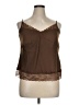 Francesca's 100% Polyester Brown Sleeveless Blouse Size XL - photo 1