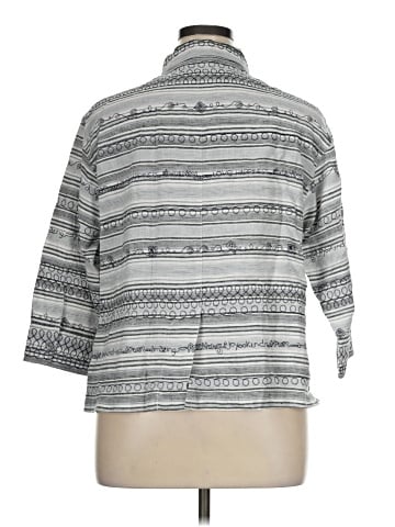 Chico's 3/4 Sleeve Button-Down Shirt (view 2)