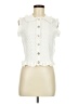 Assorted Brands Ivory Sleeveless Button-Down Shirt Size M - photo 1