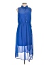 Kensie 100% Polyester Solid Blue Casual Dress Size L - photo 1