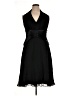 Tadashi 100% Silk Solid Black Cocktail Dress Size UK 18 / US 14 - photo 1