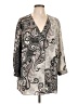 Rose + Olive Paisley Gray 3/4 Sleeve Blouse Size L (estimated) - photo 1