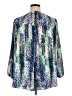 T Tahari 100% Polyester Blue 3/4 Sleeve Blouse Size 1X - photo 2