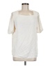 Ann Taylor LOFT 100% Polyester Ivory Short Sleeve Blouse Size M - photo 1