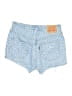 Levi's 100% Cotton Hearts Blue Denim Shorts Size 27 waist - photo 2