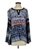 BILA 100% Rayon Blue Long Sleeve Blouse Size S - photo 1