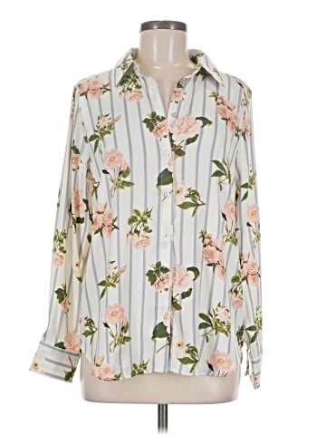 Rose + Olive Long Sleeve Blouse (view 1)