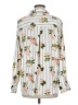 Rose + Olive 100% Polyester Floral Silver Long Sleeve Blouse Size M - photo 2