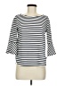 Green Envelope Stripes White 3/4 Sleeve Top Size M - photo 1