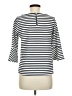 Green Envelope Stripes White 3/4 Sleeve Top Size M - photo 2