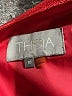 Theia Solid Red Cocktail Dress Size 10 - photo 4