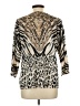Chico's 100% Polyester Animal Print Tan 3/4 Sleeve Blouse Size Lg (2) - photo 2