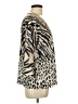Chico's 100% Polyester Animal Print Tan 3/4 Sleeve Blouse Size Lg (2) - photo 4