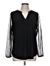 Black Label by Evan Picone Black Long Sleeve Blouse Size L - photo 1