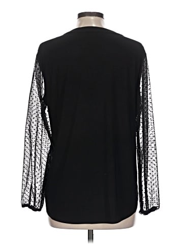 Black Label by Evan Picone Long Sleeve Blouse (view 2)