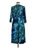 Christopher & Banks Print Teal Casual Dress Size 12 - photo 2