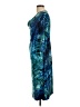 Christopher & Banks Print Teal Casual Dress Size 12 - photo 5
