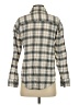 Japna 100% Cotton Plaid Gray Long Sleeve Button-Down Shirt Size S - photo 2