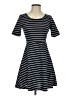 Ya 100% Polyester Stripes Black Casual Dress Size S - photo 1