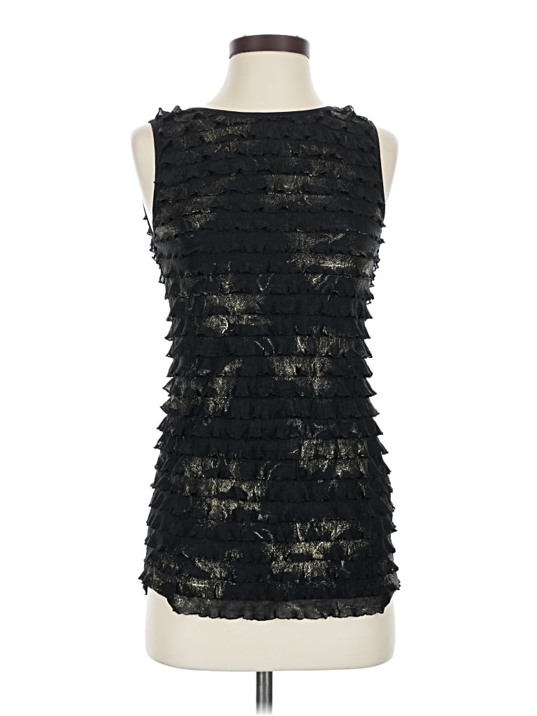Pre-owned Karen Kane Sleeveless Blouse In Black