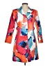 Trina Turk Print Orange Red Coat Size 6 - photo 1