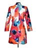 Trina Turk Print Orange Red Coat Size 6 - photo 2