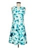 Gabby Skye Print Blue Cocktail Dress Size 8 - photo 1