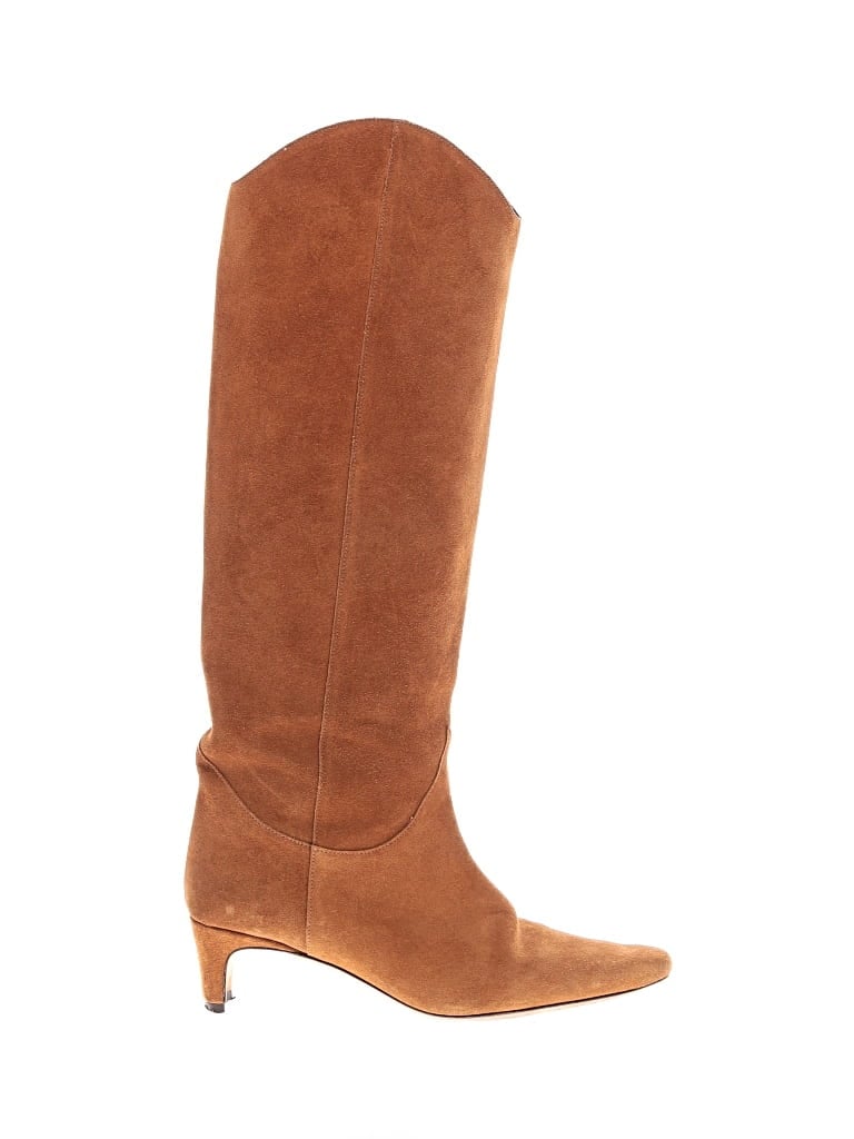 Pre-owned Staud Boots In Brown