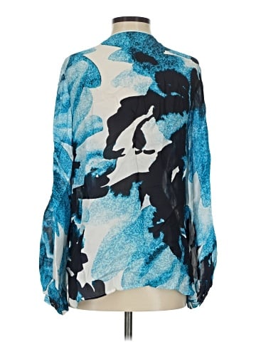 Nicole Miller Artelier Long Sleeve Silk Top (view 2)