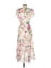 Alexa B 100% Polyester Floral Ivory Cocktail Dress Size 6 - photo 2