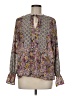 Allison Joy 100% Polyester Paisley Gray Long Sleeve Blouse Size M - photo 1