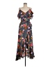 Blush 100% Polyester Floral Gray Cocktail Dress Size M - photo 1