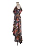 Blush 100% Polyester Floral Gray Cocktail Dress Size M - photo 5