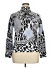 Cyrus Animal Print Silver Long Sleeve Blouse Size XL - photo 1