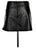 BCBGMAXAZRIA 100% Leather Solid Black Leather Skirt Size 6 - photo 2