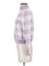Petite Studio New York 100% Wool Checkered-gingham Purple Wool Pullover Sweater Size XXS - photo 5