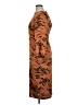 Warehouse 100% Polyester Animal Print Brown Casual Dress Size 14 - photo 5